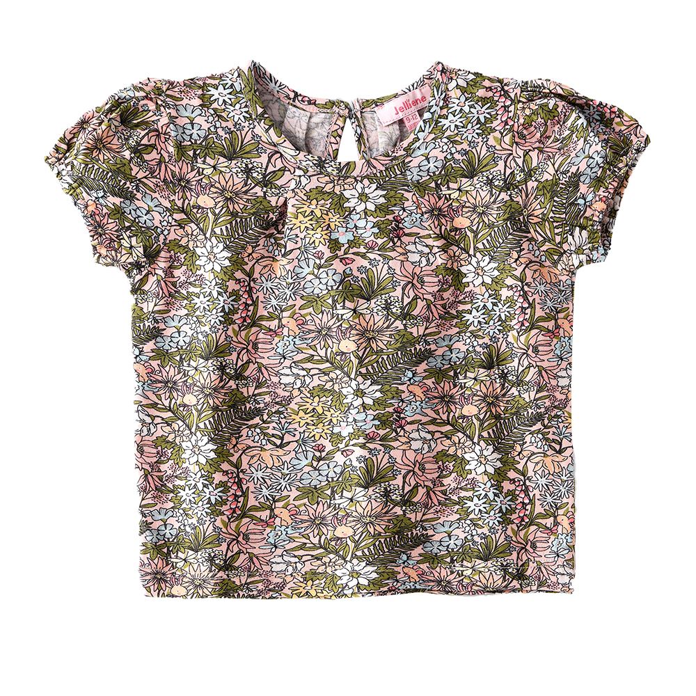 Jelliene - Girls Floral Soft & Comfortable Cotton T-Shirt