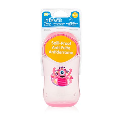 Dr. Brown's - Soft-Spout Toddler Cup 9oz Pink Monster