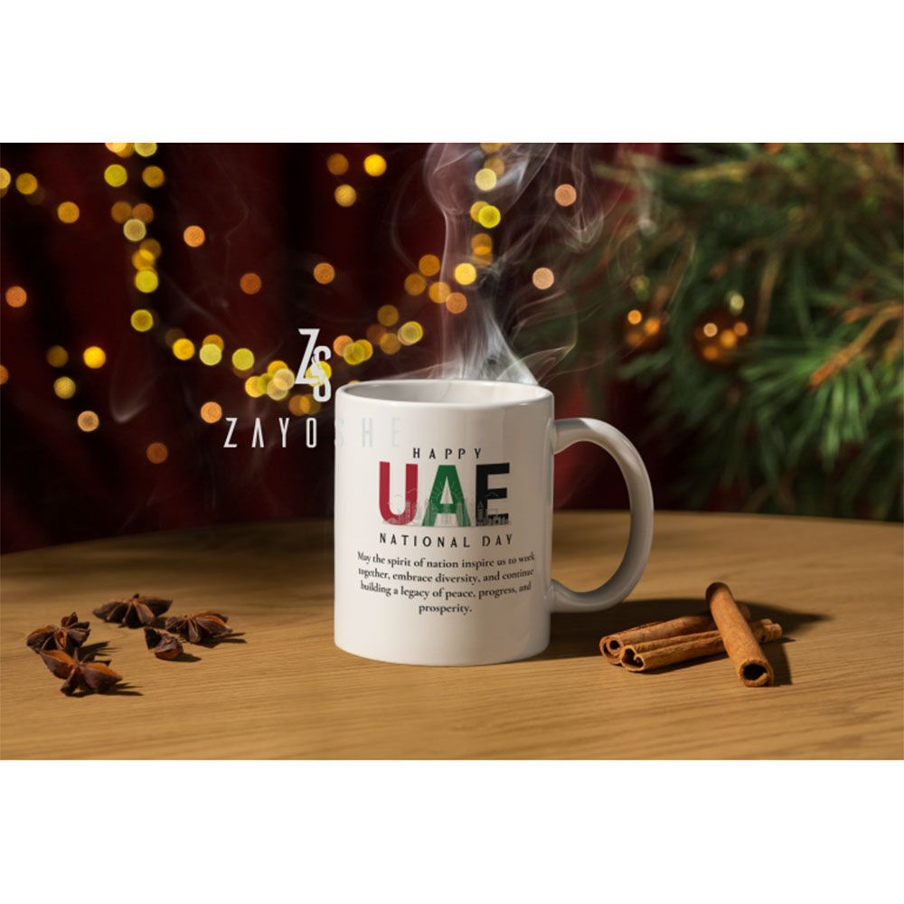 Zayoshe - UAE National Day Mug - White