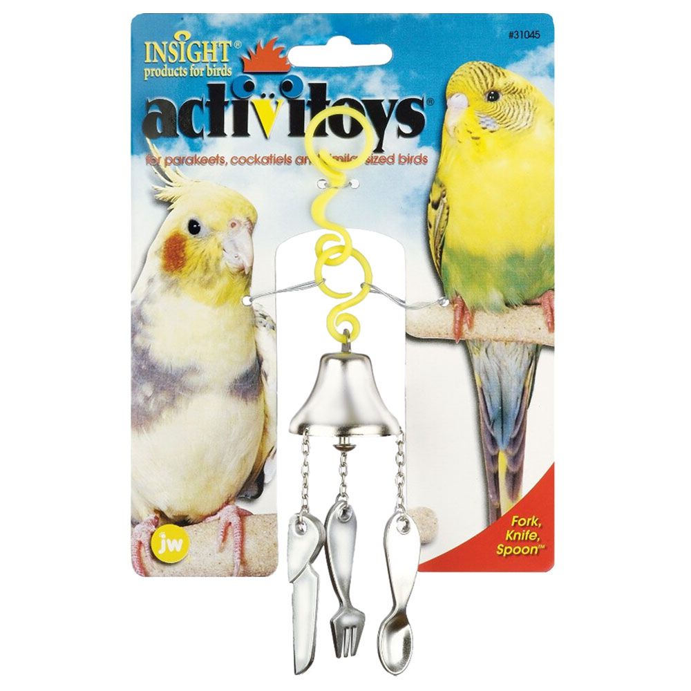 Petmate - JW Activity Fork, Knife & Spoon Bird Toy