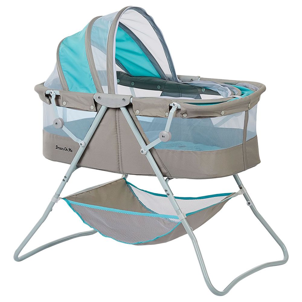 Dream On Me - Karley 3-in-1 Portable Baby Bassinet - Blue & Grey