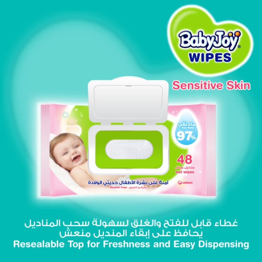 Babyjoy - Sensitive Skin Wet Wipes Mega - Pack of 48 x 4