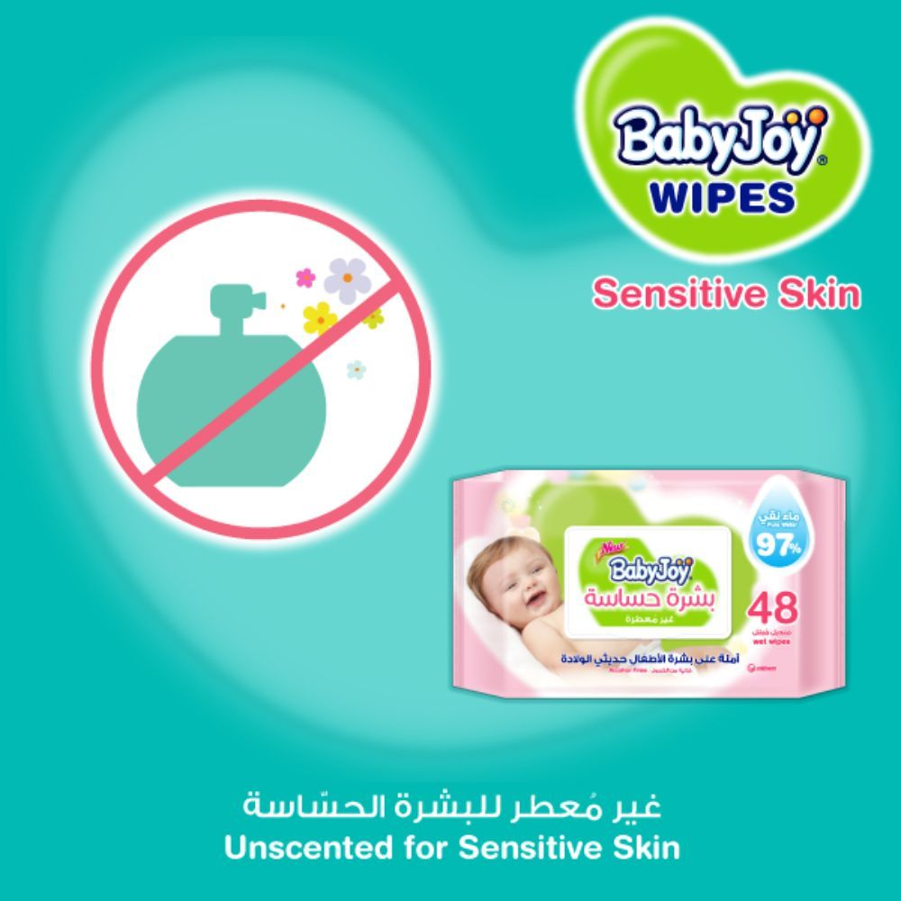 Babyjoy - Sensitive Skin Wet Wipes Mega - Pack of 48 x 4