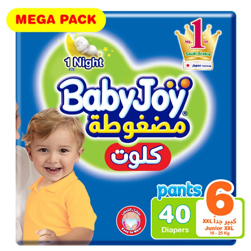 Babyjoy - Cullotte Diaper Pants - Mega Pack Junior XXL - Size 6 - 16 - 23 kg - 40pcs