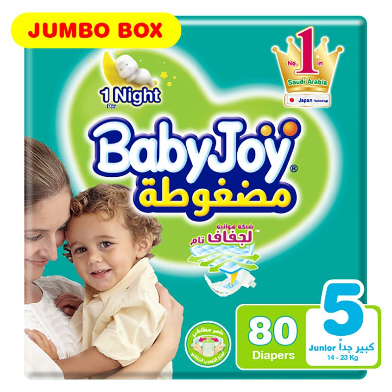 BabyJoy - Jumbo Box Junior, 14-23kg - Size-5, 80 Pcs