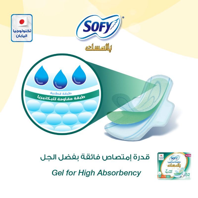 Sofy Slim AntiBacterial Musk Large Pads 29cm 10pcs