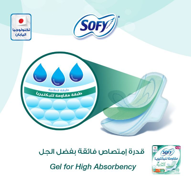 Sofy Slim Anti Bacteria, Large Sanitary Pads 29cm 10pcs