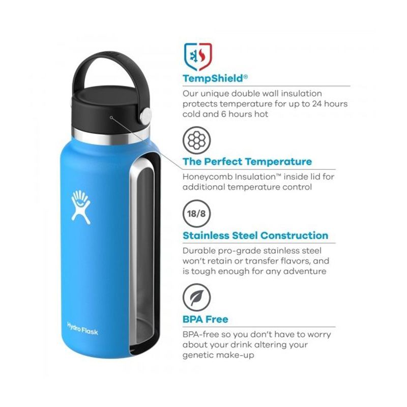 Hydro Flask - Vacuum Bottle With Wide Mouth 950ml - Black