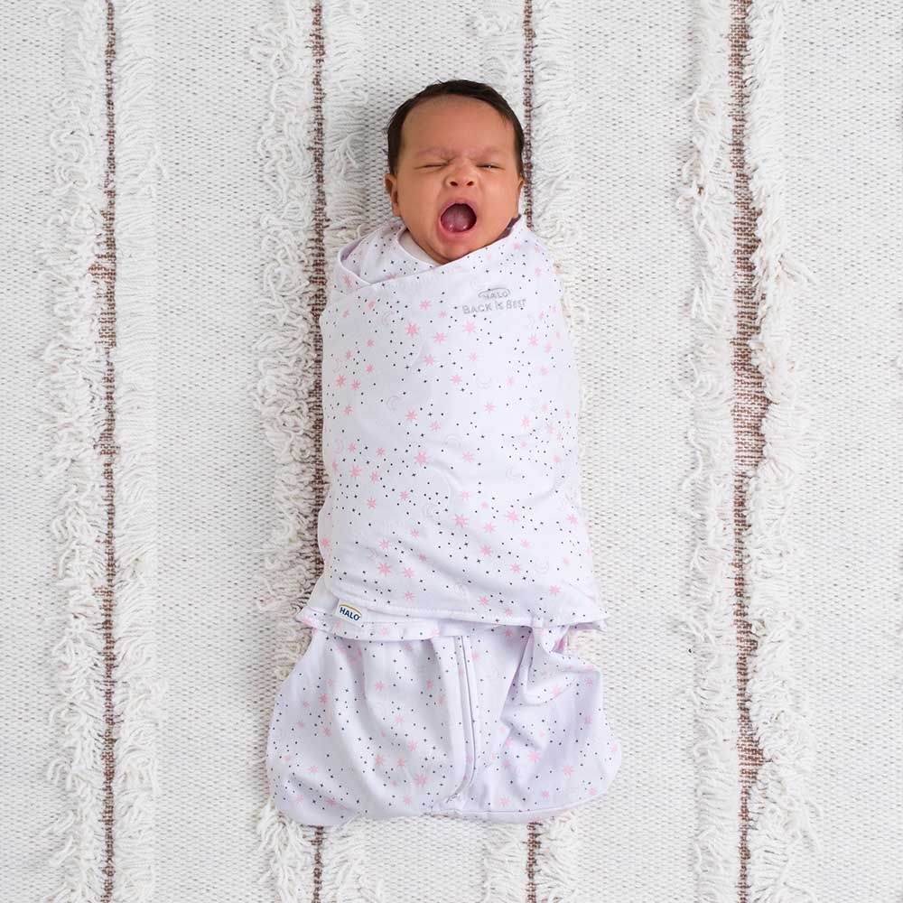 Halo - 100% Cotton Sleep sack Swaddle - Midnight Moons Pink