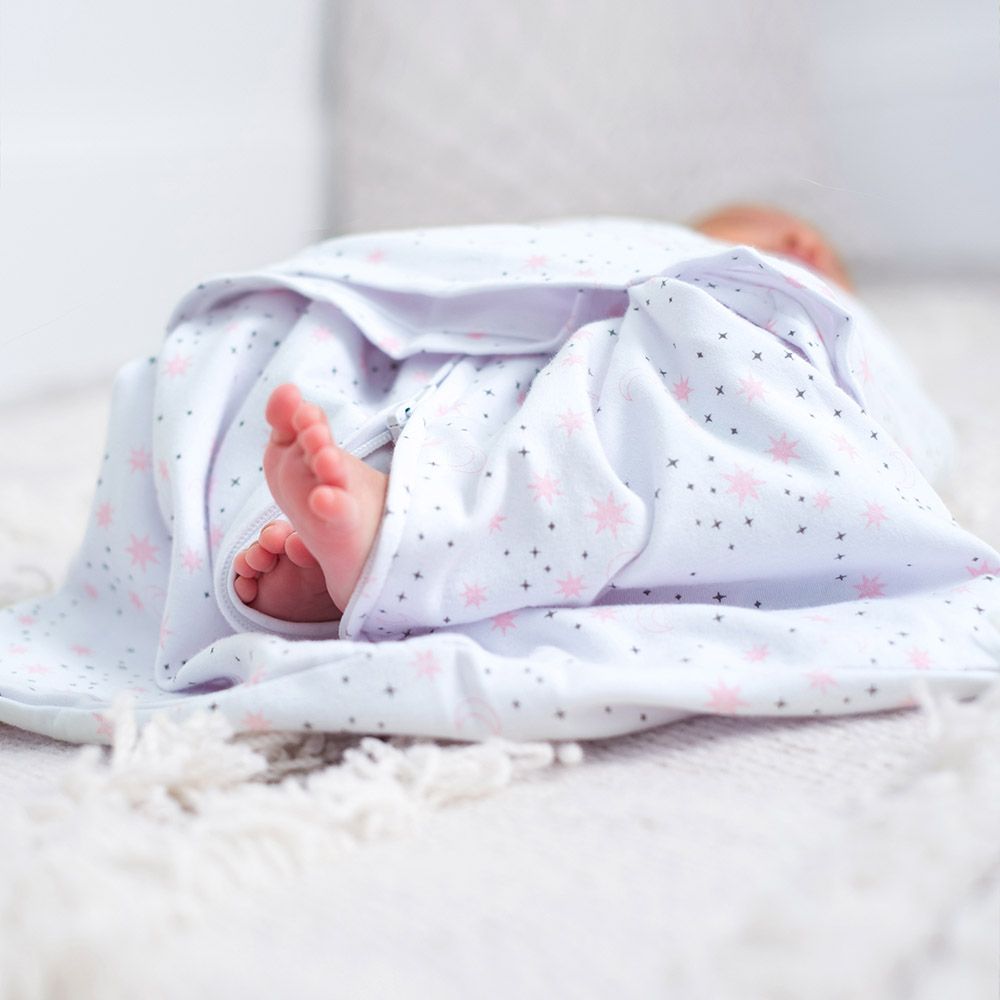 Halo - 100% Cotton Sleep sack Swaddle - Midnight Moons Pink