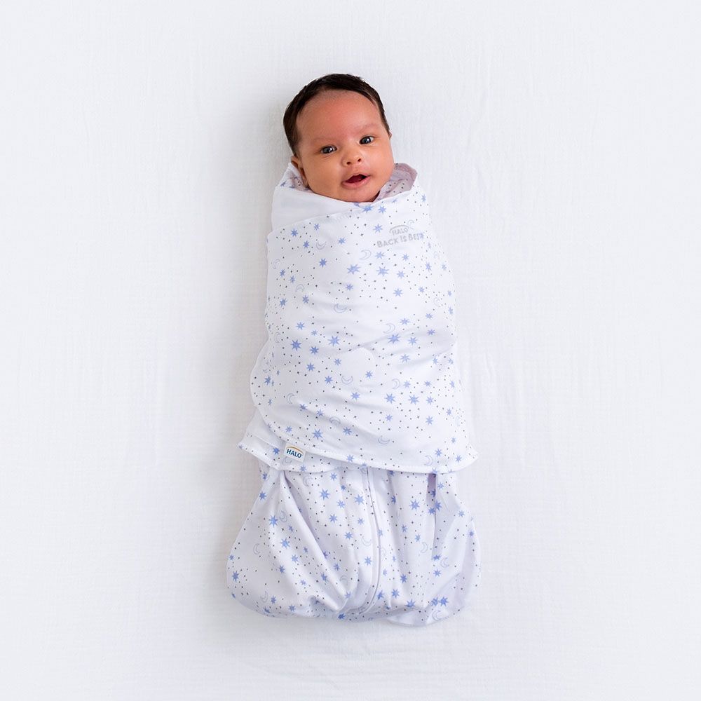 Halo - 100% Cotton Sleep sack Swaddle - Midnight Moons Blue