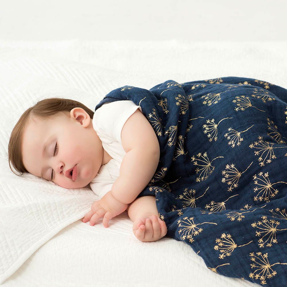 Aden + Anais - Cotton Muslin Dream Blanket - Metallic Gold Deco