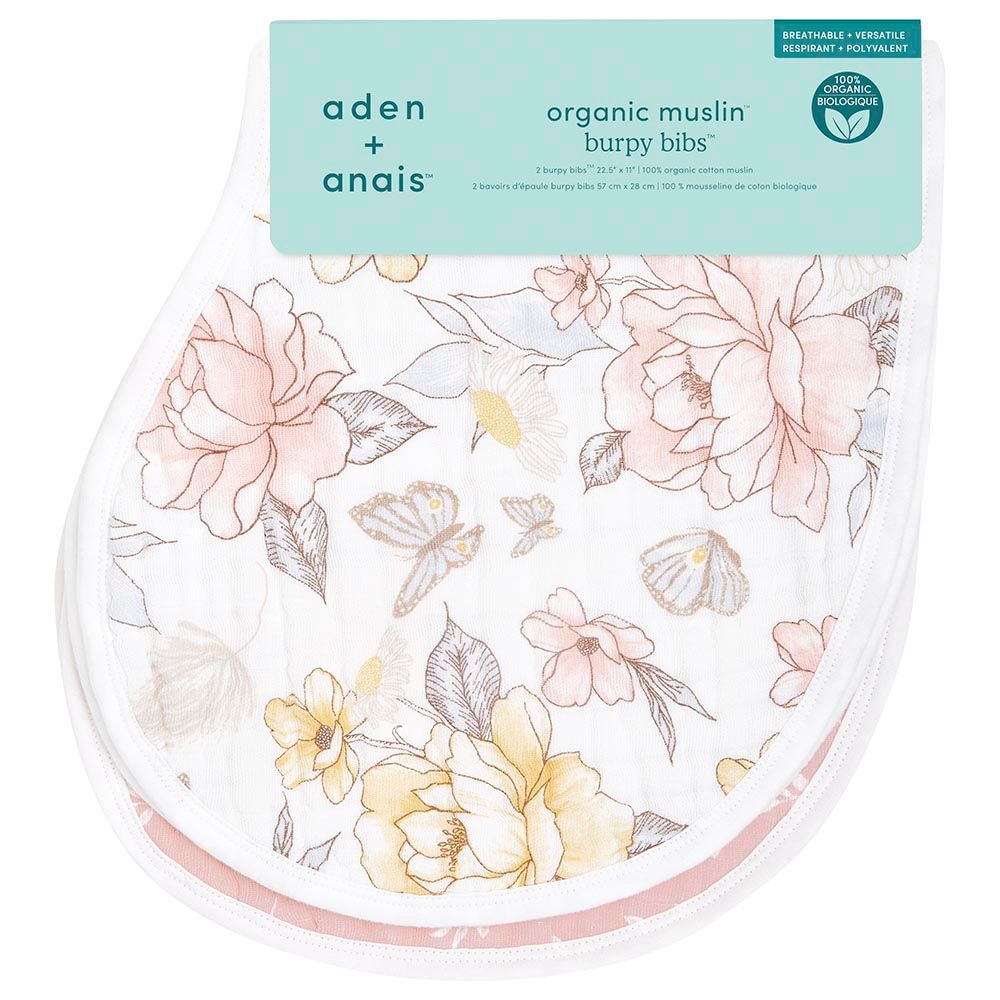 Aden + Anais - Organic Muslin Burpy Bib - Pack of 2 - Earthly