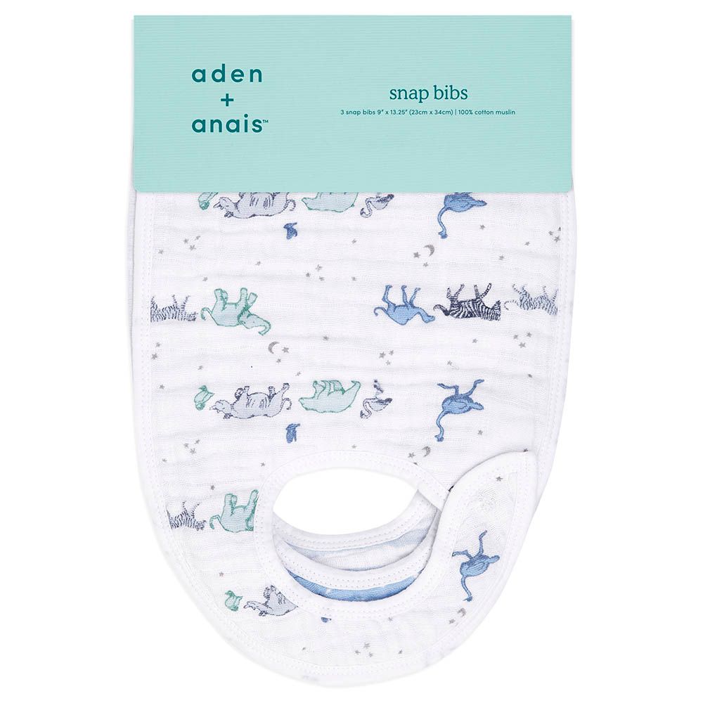 Aden + Anais - Cotton Muslin Snap Bib - Pack of 3 - Rising Star