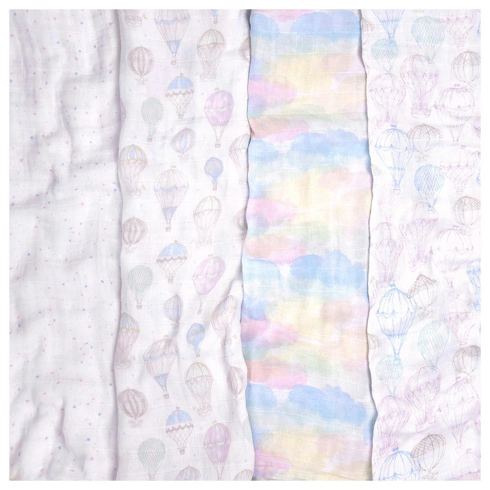 Aden + Anais - Muslin Large Swaddles - Pack of 4 - Above The Clouds