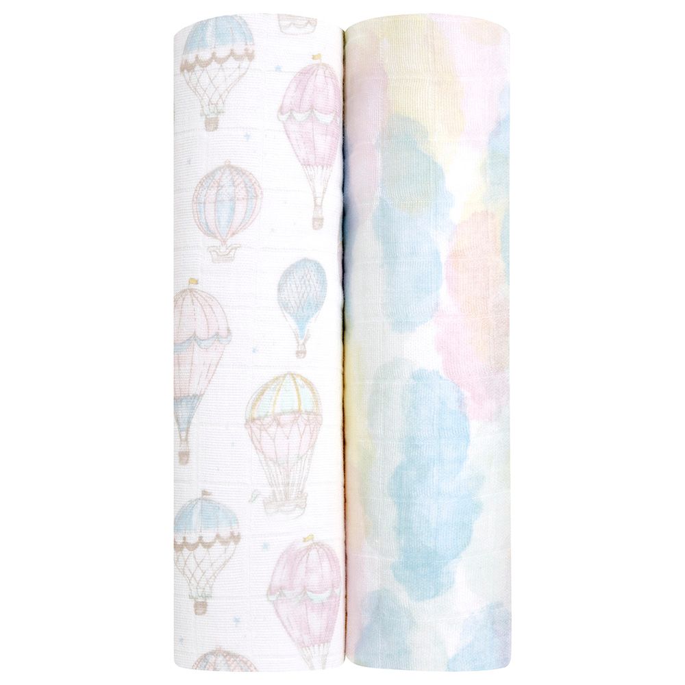 Aden + Anais - Muslin Large Swaddles - Pack of 2 - Above The Clouds