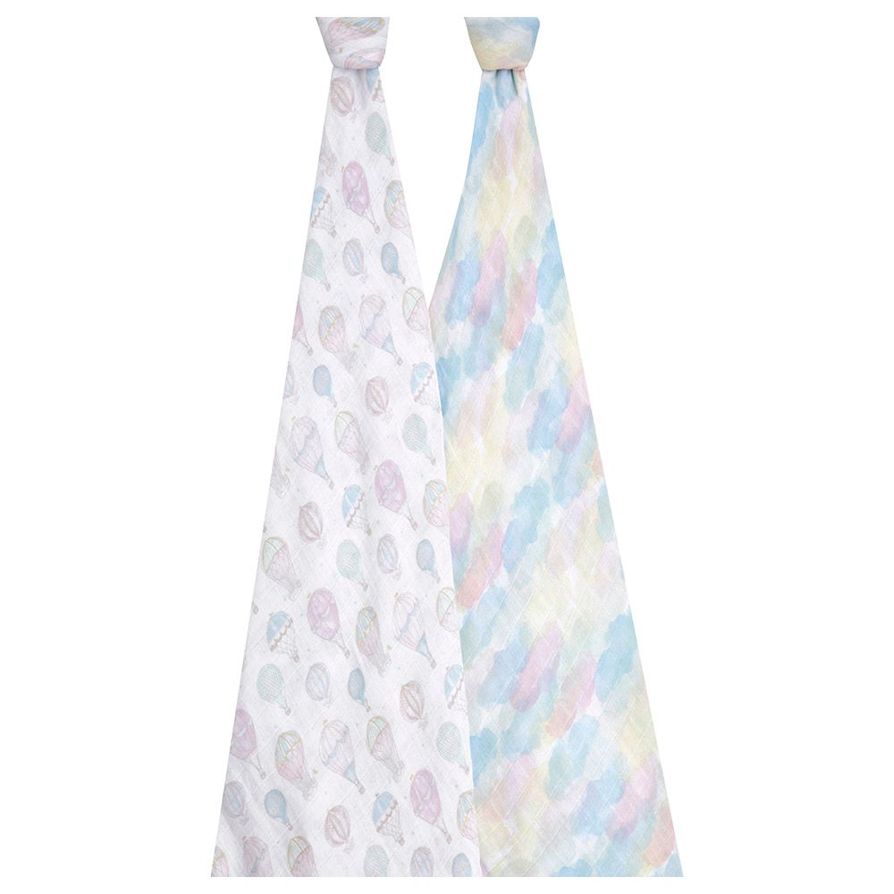 Aden + Anais - Muslin Large Swaddles - Pack of 2 - Above The Clouds