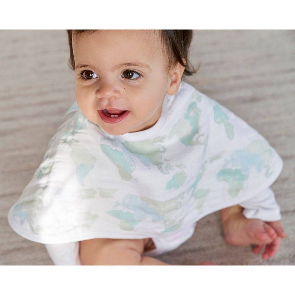 Aden + Anais - Essentials Cotton Muslin Voyager Baby Burpy Bib