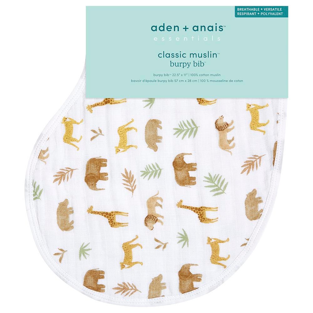 Aden + Anais - Essentials Cotton Baby Burpy Bib - Tanzania