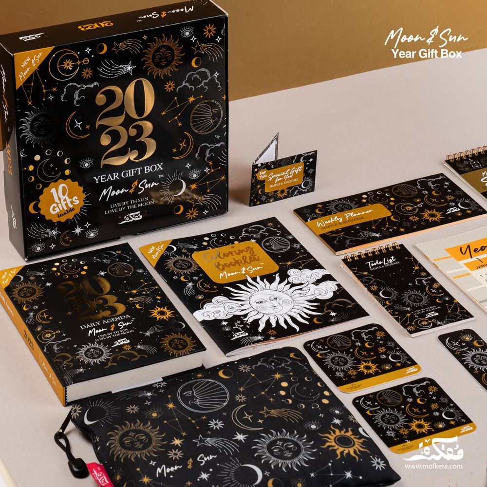 Mofkera - Agenda Gift Set 2023 - Moon & Sun