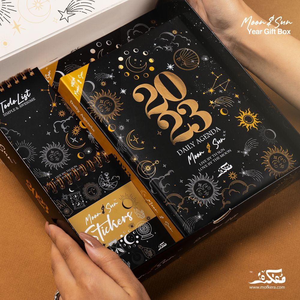 Mofkera - Agenda Gift Set 2023 - Moon & Sun