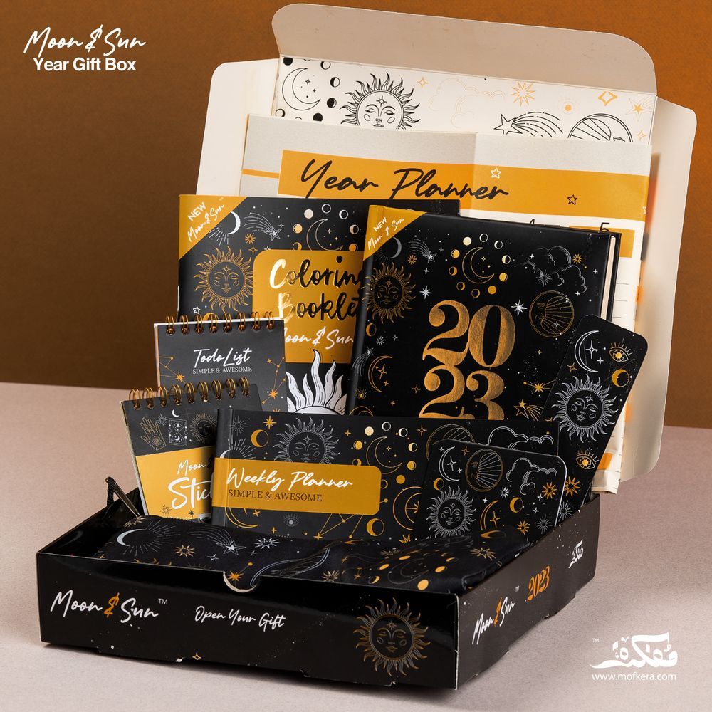 Mofkera - Agenda Gift Set 2023 - Moon & Sun