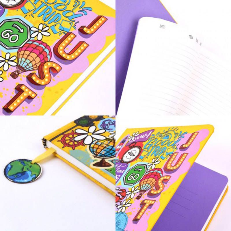 Doodle - Good Trip Travel A5 Diary - Yellow