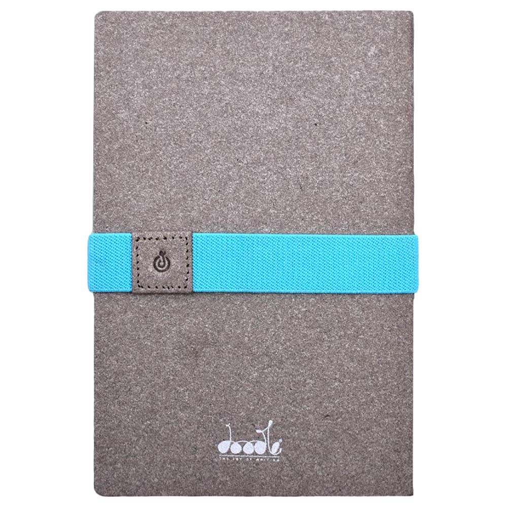 Doodle - Swift Steps With Rubber Band A5 Notebook - Grey