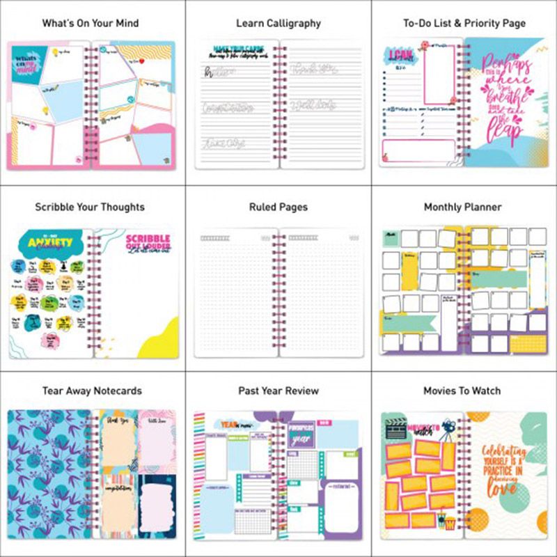 Doodle - Happiness Undated 2021 A5 Planner - Impressionist