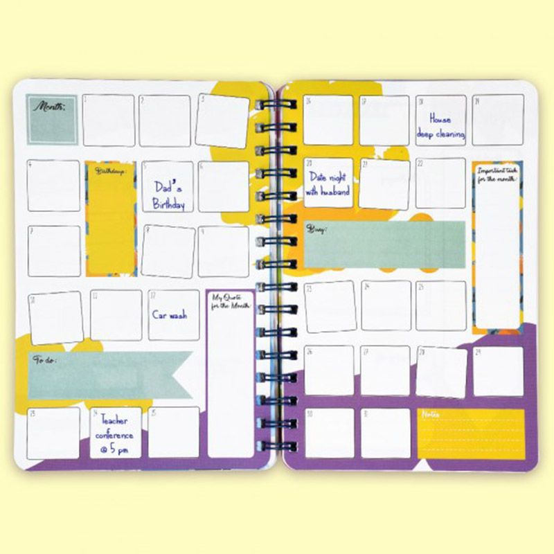 Doodle - Happiness Undated 2021 A5 Planner - Impressionist