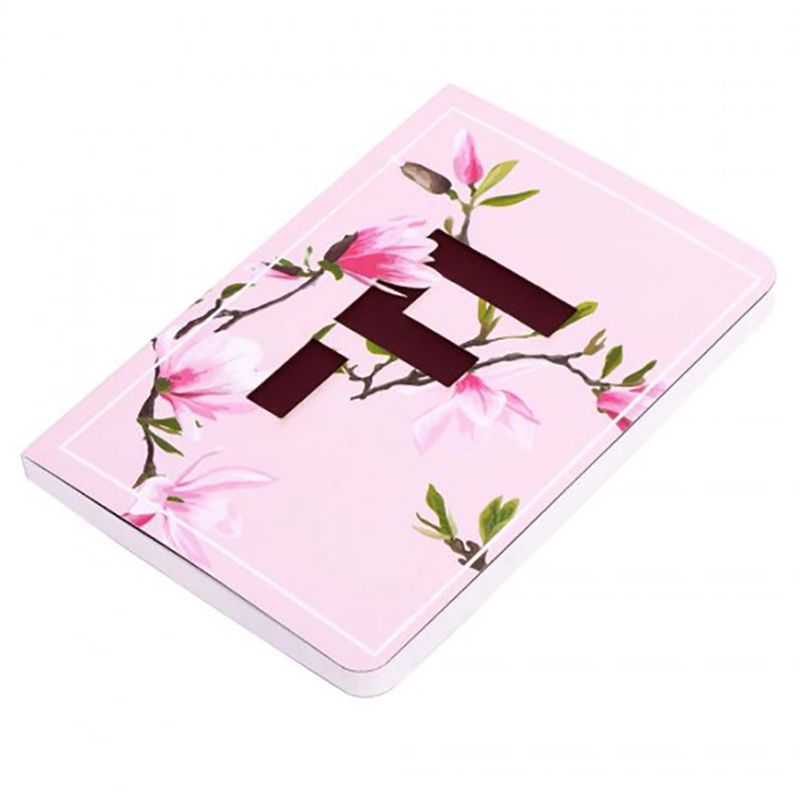 Doodle - Initial F Monogram Personalized Notebook - Pink