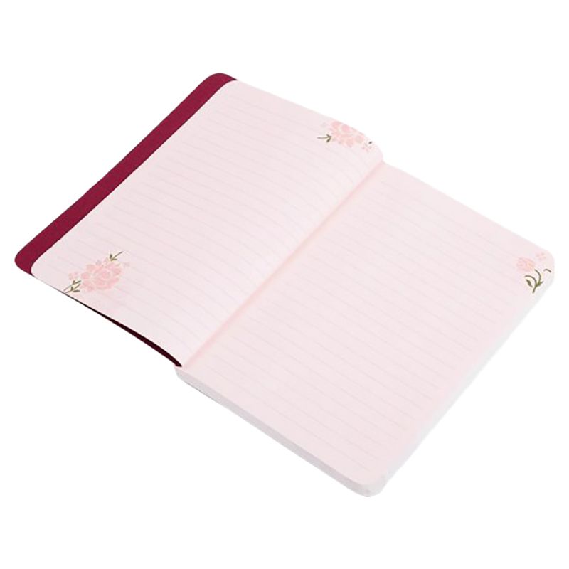 Doodle - Initial F Monogram Personalized Notebook - Pink