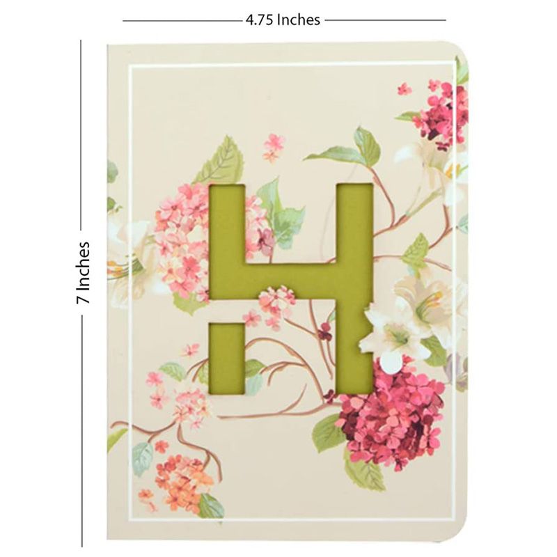 Doodle - Initial H Monogram Soft Bound B6 Diary - Pink