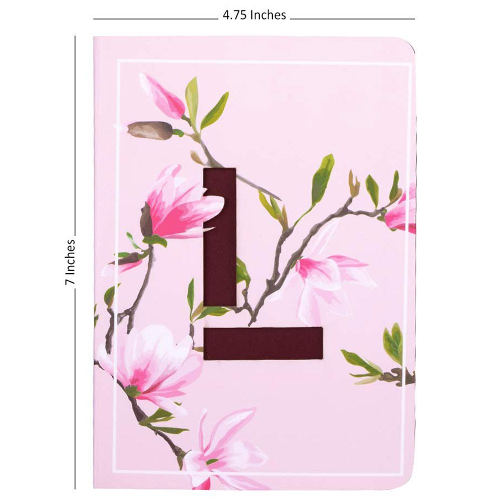 Doodle - Initial L Monogram Soft Bound B6 Diary - Pink