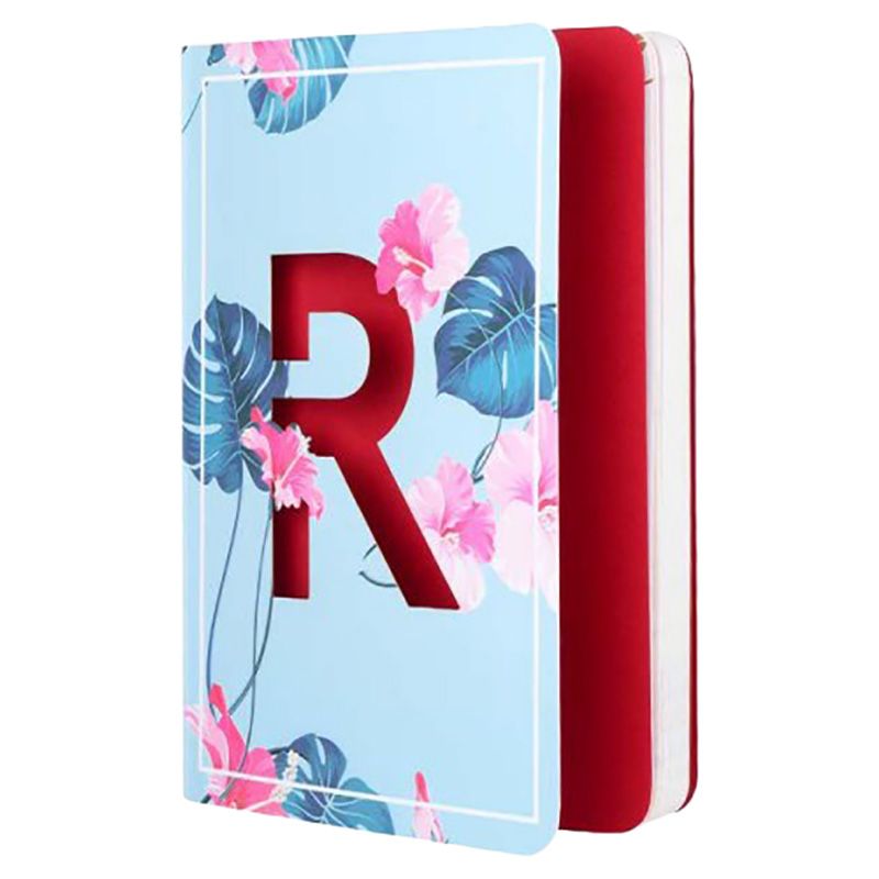 Doodle - Initial R Monogram Soft Bound B6 Diary - Blue