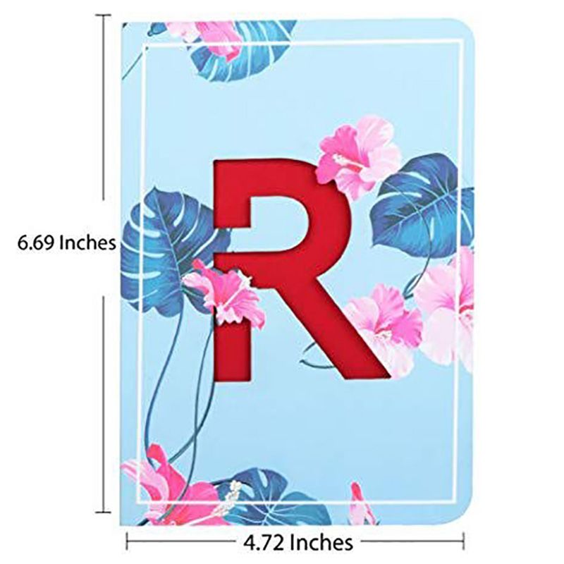 Doodle - Initial R Monogram Soft Bound B6 Diary - Blue