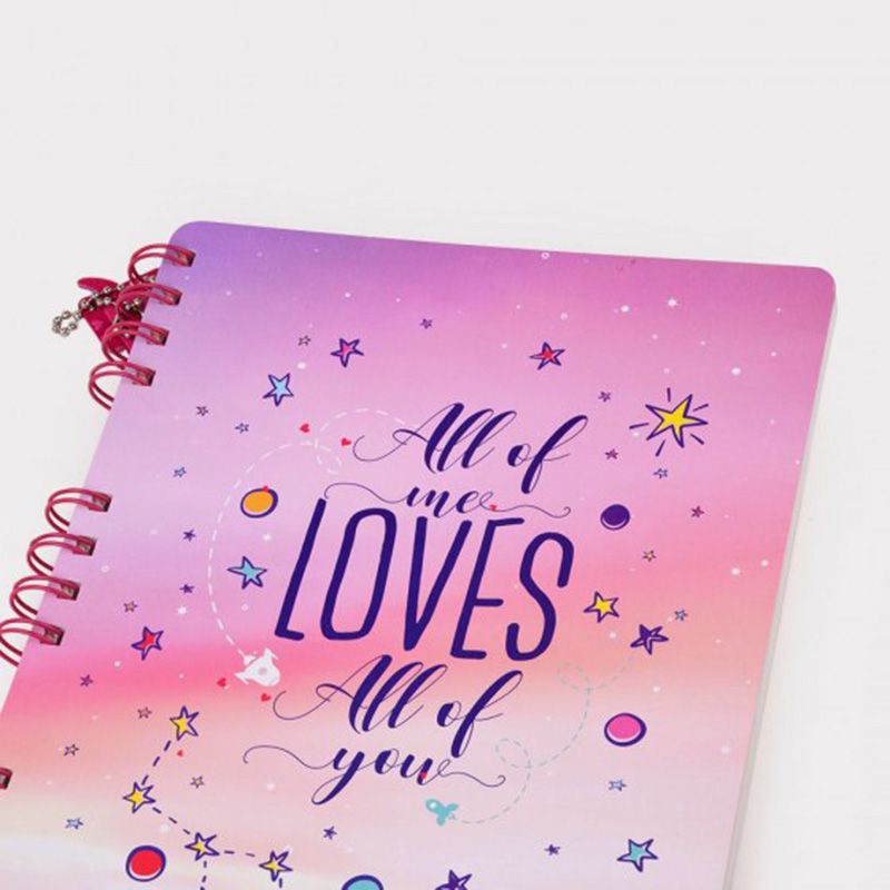 Doodle - Forever Mine Spiral A6 Diary With Dangler - Pink