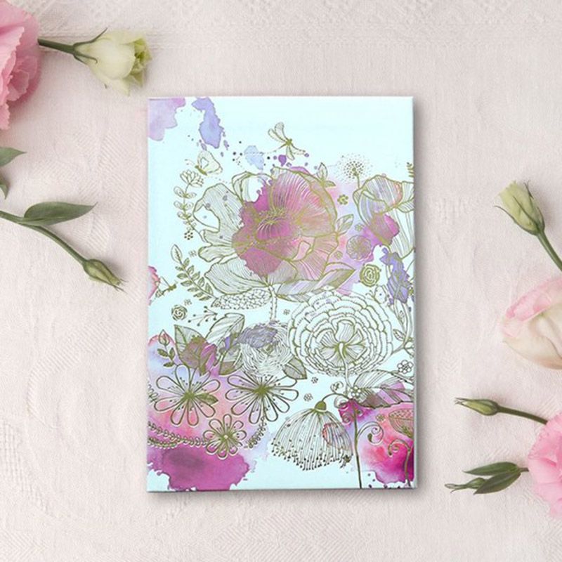 Doodle - Pastel Peonie Paper Cover A5 Notebook - Pink