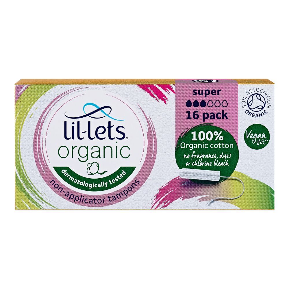 Lil-Lets Organic Non Applicator Tampon Regular 16pcs