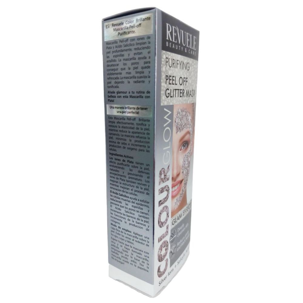 Revuele - Color Glow Silver Purifying Peel Off Glitter Mask 80ml