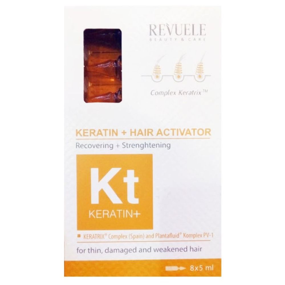 Revuele - Keratin+ Hair Restoration Ampoules 5ml - Pack of 8