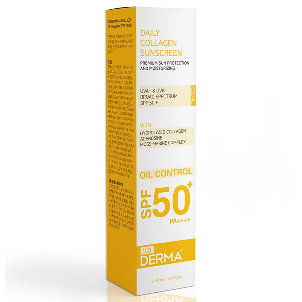 101 Derma - Daily Collagen Oil Free Sunscreen - Tinted - 50ml