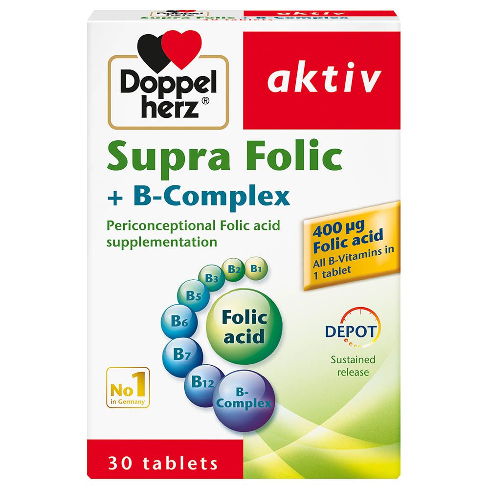 Doppelherz - Aktiv Supra Folic + B Complex 30 Tablets