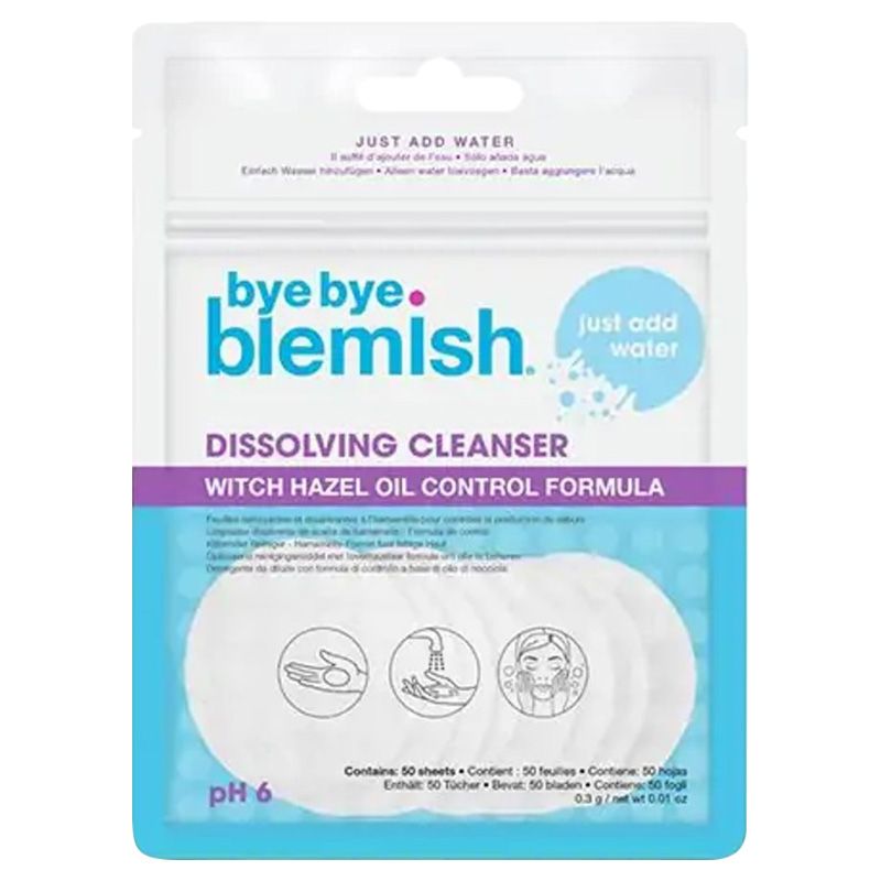 Bye Bye Blemish - Dissolving Cleanser - 50 Sheets