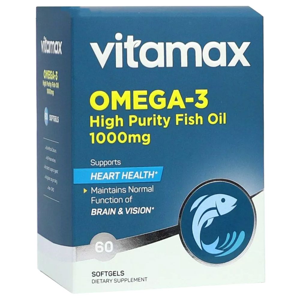 Vitamax - Omega 3 High Purity Fish Oil Softgel 1000mg - 60's