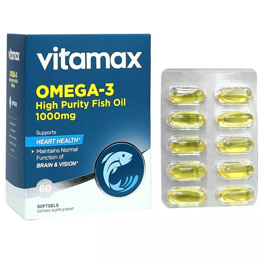 Vitamax - Omega 3 High Purity Fish Oil Softgel 1000mg - 60's