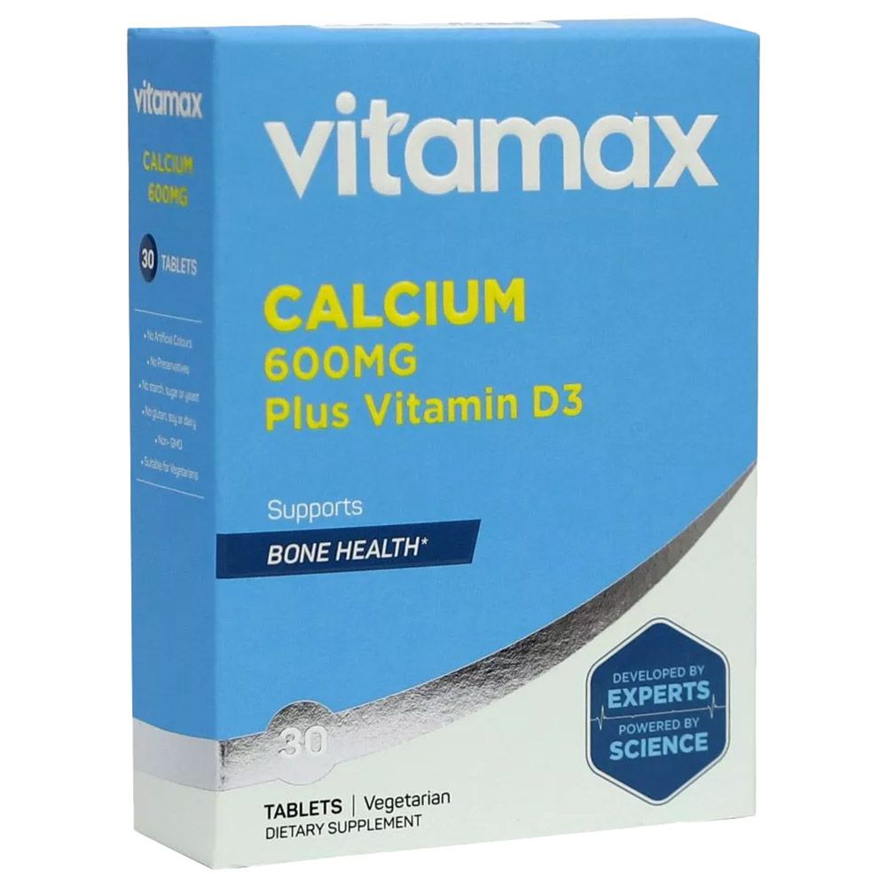 Vitamax - 400IU Calcium & Vitamin D3 Tablets 600mg - 30's