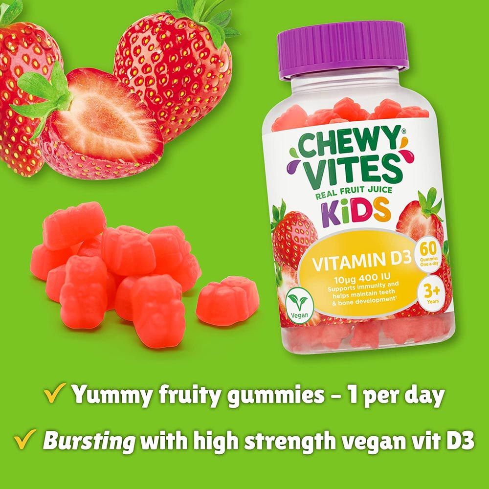 Chewy Vites - Kids Vitamin D3 - 60 Gummies