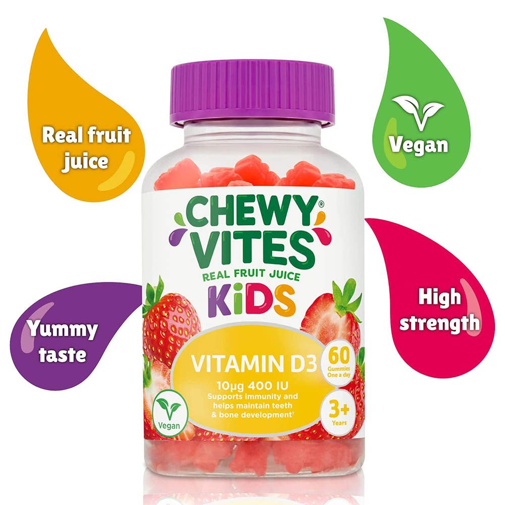 Chewy Vites - Kids Vitamin D3 - 60 Gummies