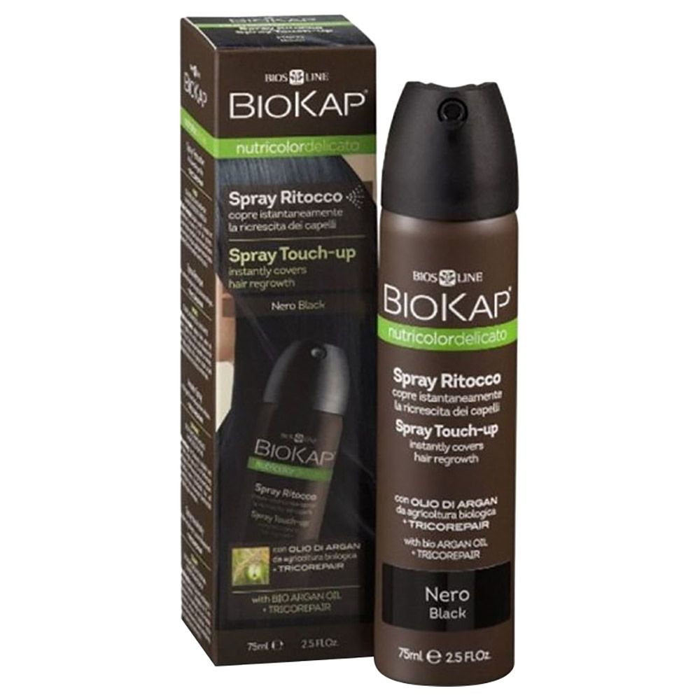 Biokap - Nutricolor Delicato Touch Up Spray Black 75Ml